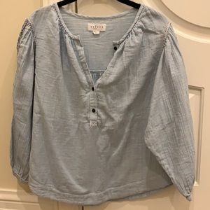 VELVET peasant blouse